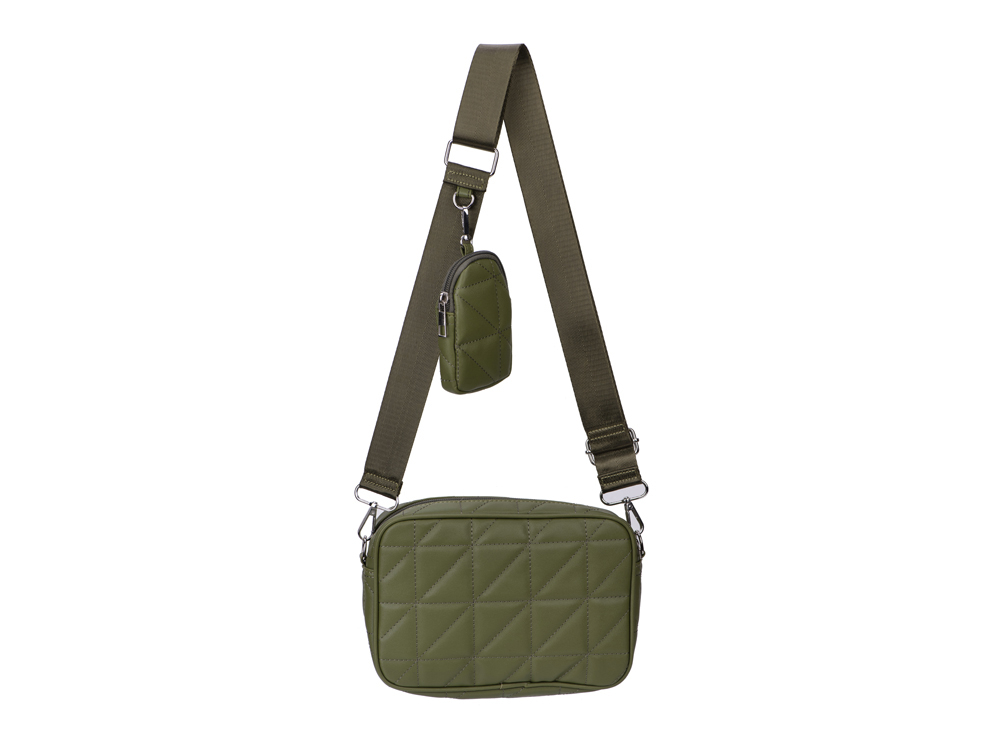 Sac bandoulière avec pochette - Modèle Camélia - Vert