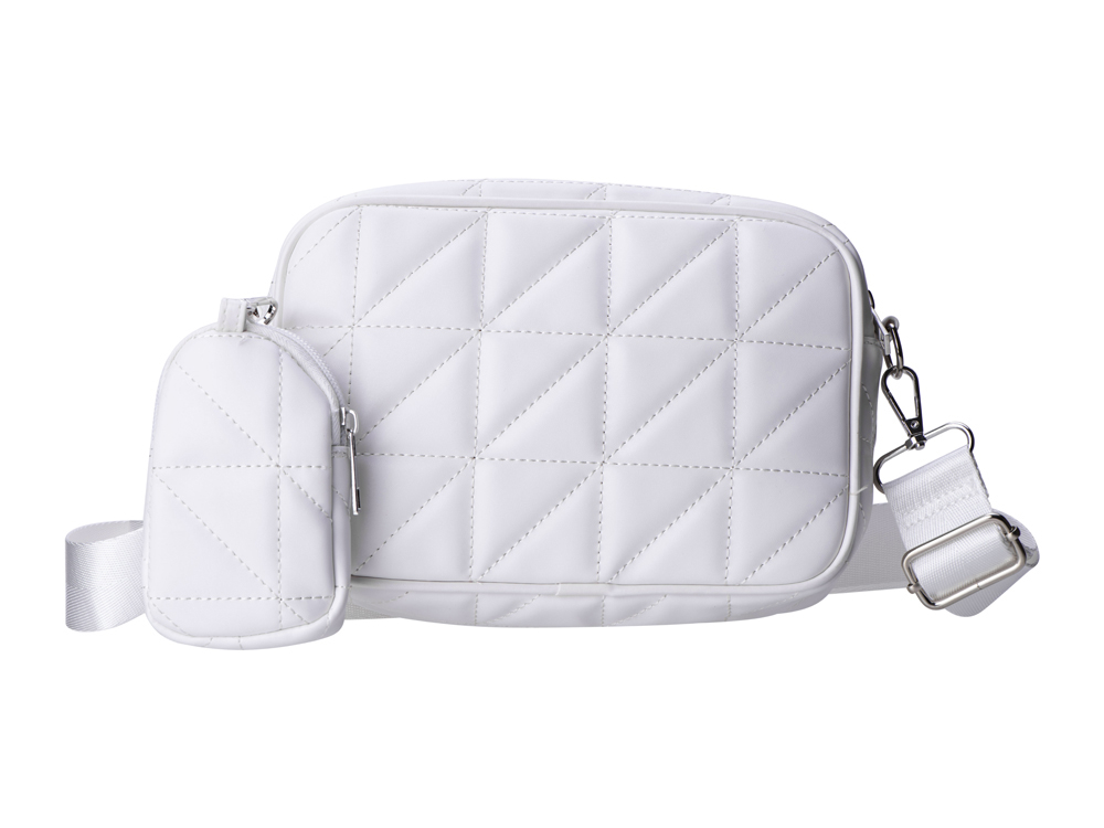 Sac bandoulière avec pochette - Modèle Camélia - Blanc
