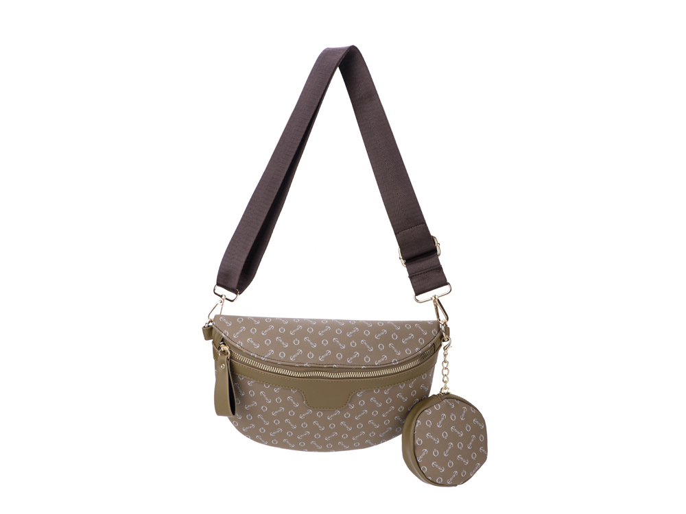Sac banane avec pochette ronde - Modèle Mélisse - Marron