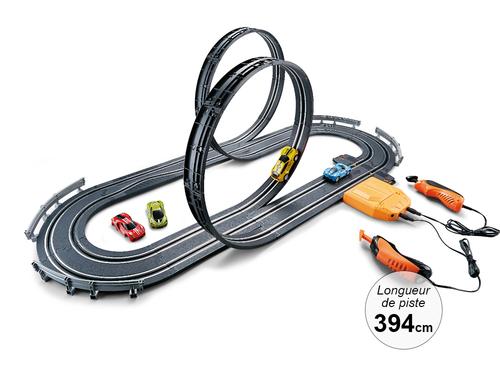 Circuit de course 394cm double looping - Modèle Advance