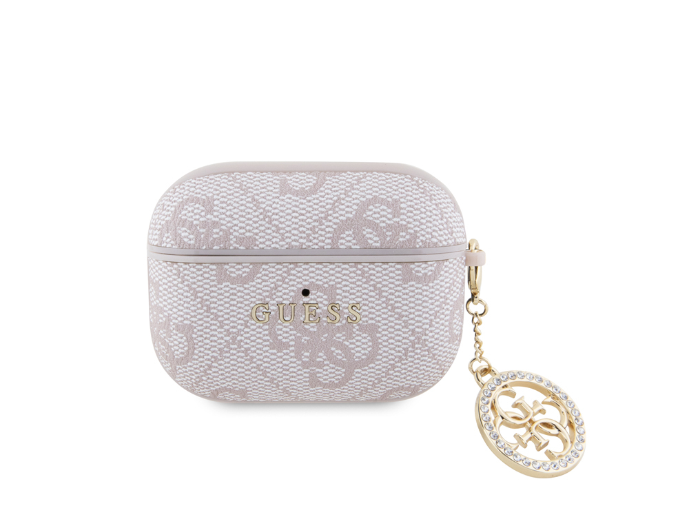 Protection Guess 4G Script avec Charm pour AirPods Pro - Rose