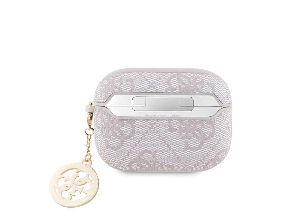 Protection Guess 4G Script avec Charm pour AirPods Pro - Rose