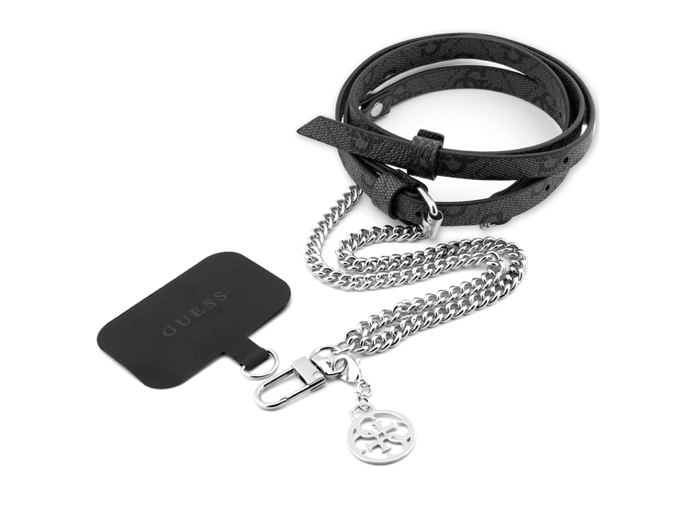 Tour de cou Guess 4G universel smartphone - Noir et Argent