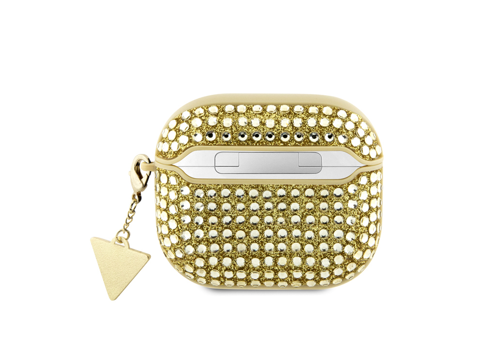 Protection Guess 4G Diamond avec Charm Triangle pour AirPods 3 - Or