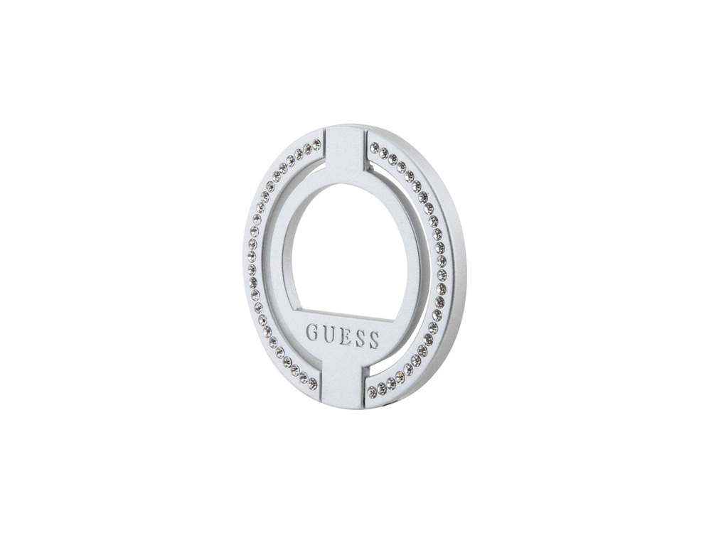 Anneau de support Guess Magsafe 360° orné de strass - Argent