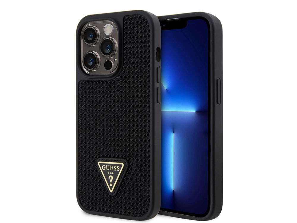 Coque Guess Triangle Diamond pour iPhone 15 Pro - Noire