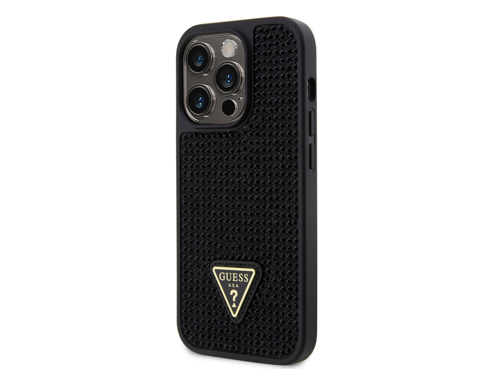 Coque Guess Triangle Diamond pour iPhone 15 Pro - Noire