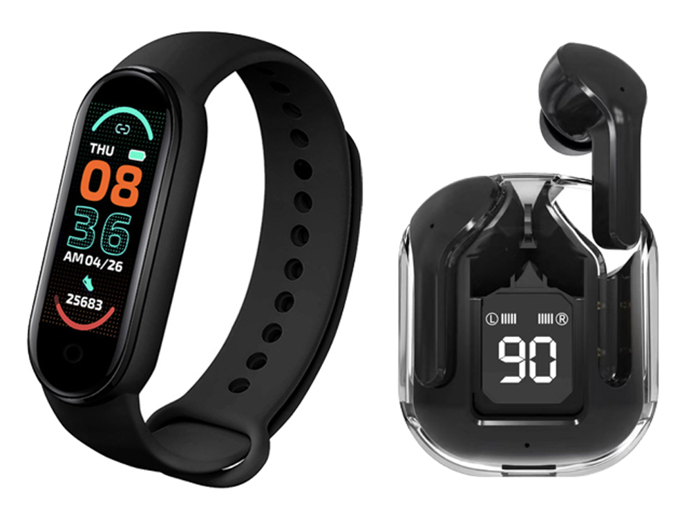 Pack Sport - Bracelet connecté EKO-Life avec TWS Imagine Bluetooth 5.3 - Noir