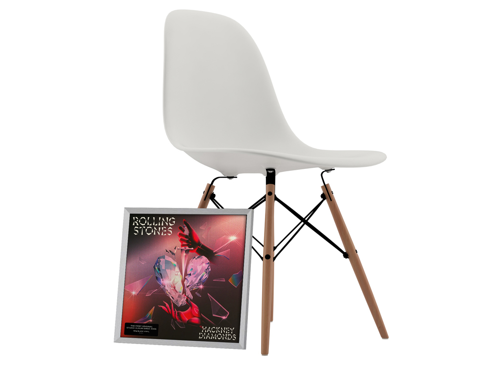 Cadre en aluminium 12,5'' pour vinyle 33 tours - Gris