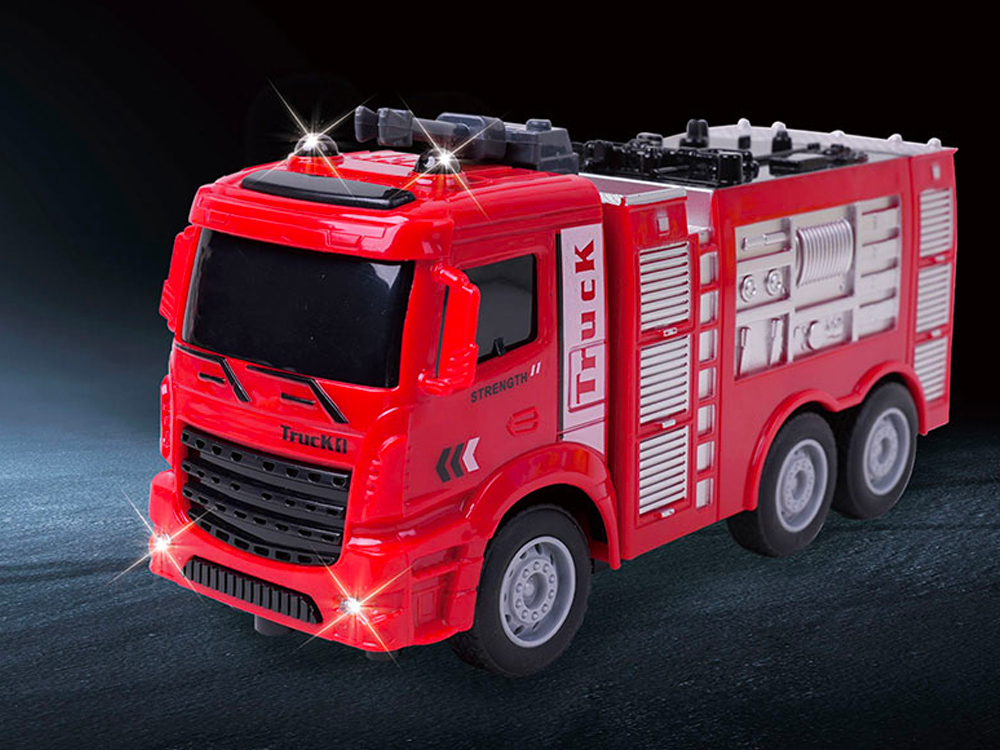 Camion de pompier télécommandé avec effets lumineux