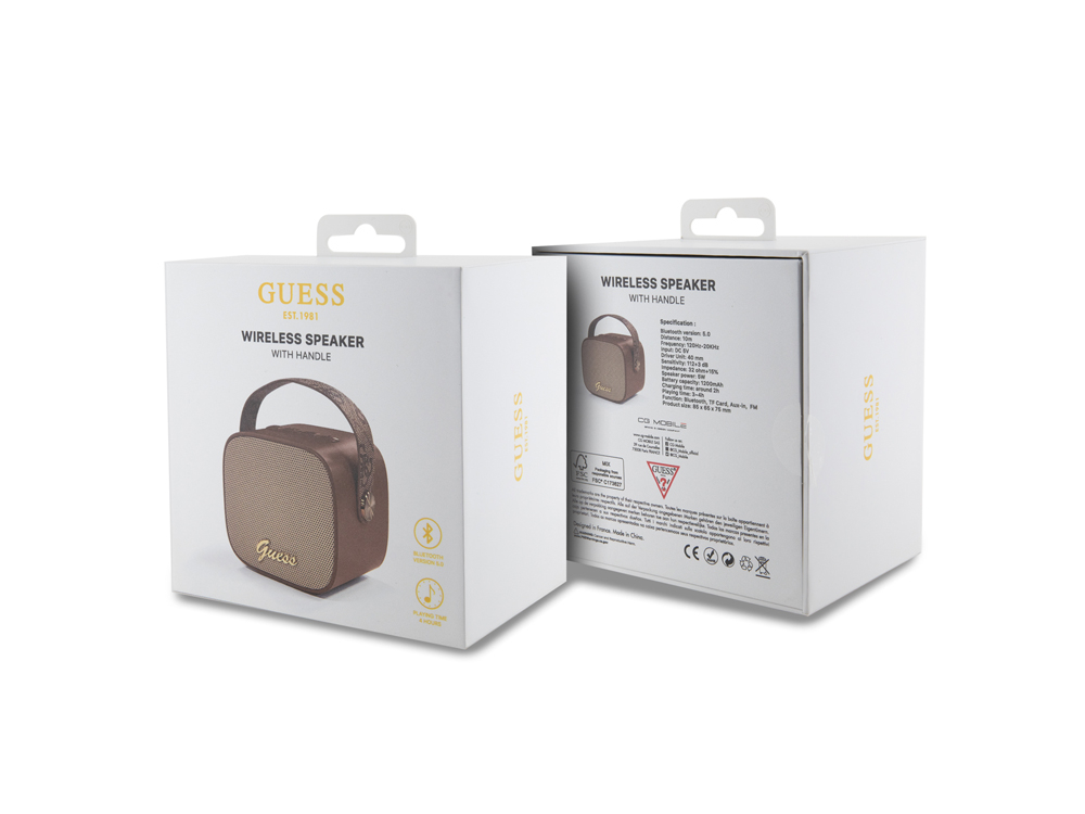 Enceinte Bluetooth Guess 4G 5W - Marron