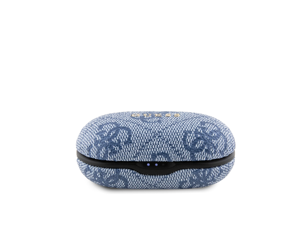 Ecouteurs Bluetooth 5.3 Guess 4G tactiles avec étui de chargement - Bleu