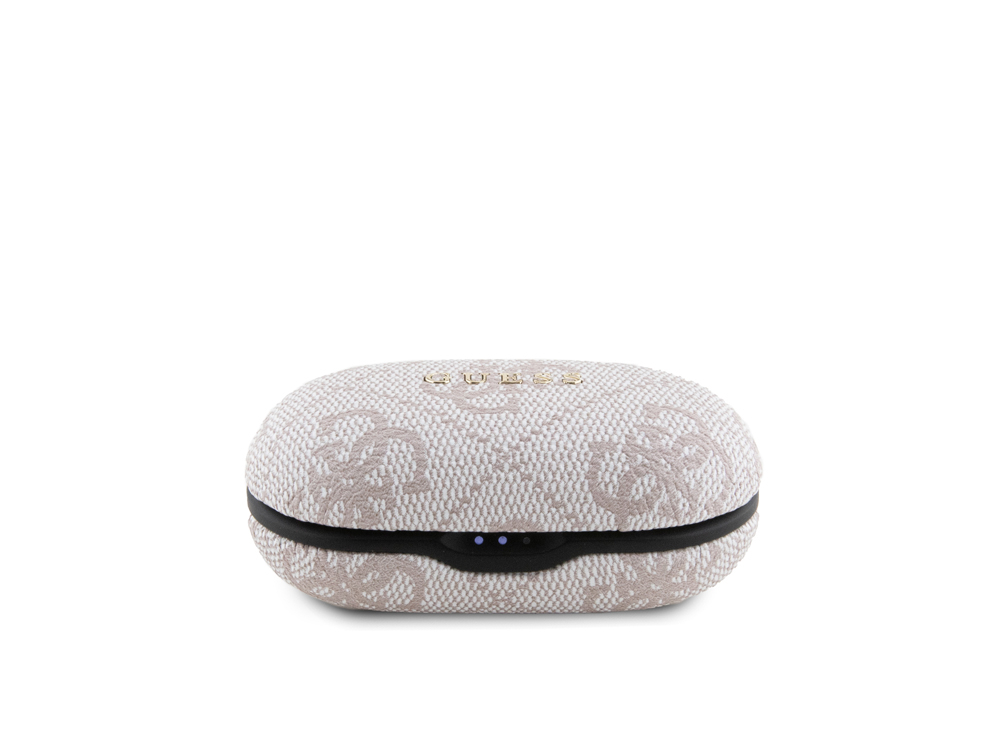 Ecouteurs Bluetooth 5.3 Guess 4G tactiles avec étui de chargement - Rose