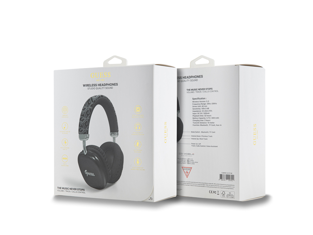 Casque Bluetooth 5.3 Guess Gcube - Noir