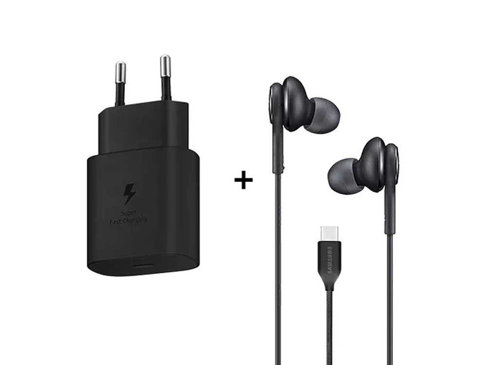 Samsung Pack Chargeur secteur rapide 25W USB-C et Kit piéton USB-C