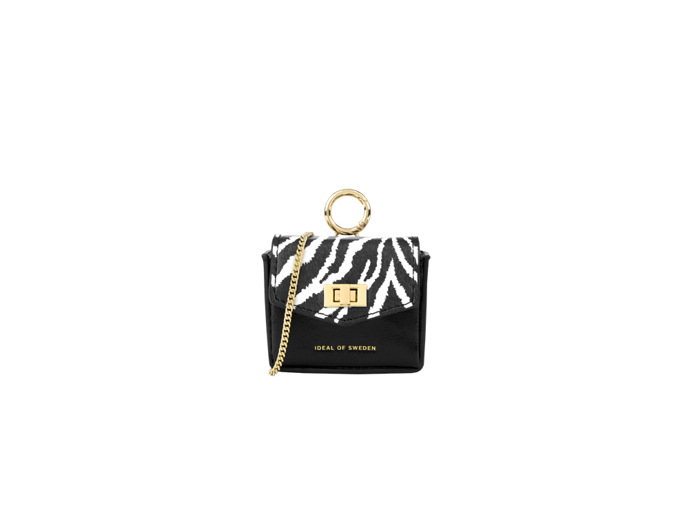 Mini sac IDEAL OF SWEDEN pour AirPods - Modèle Ava - Zebra Eclipse