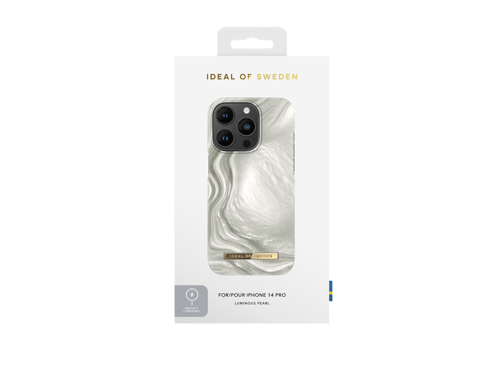 Coque IDEAL OF SWEDEN Magsafe pour iPhone 14 Pro - Modèle Luminous Pearl