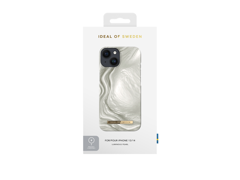 Coque IDEAL OF SWEDEN Magsafe pour iPhone 13 et 14 - Modèle Luminous Pearl