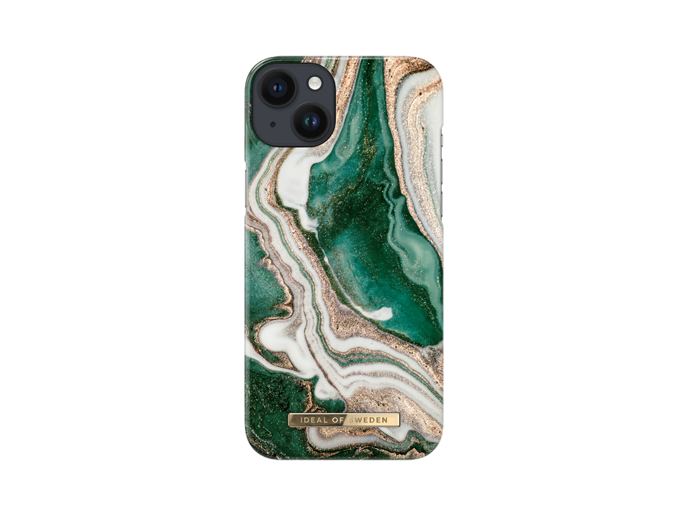 Coque IDEAL OF SWEDEN pour iPhone 14 Plus - Modèle Golden Jade Marble