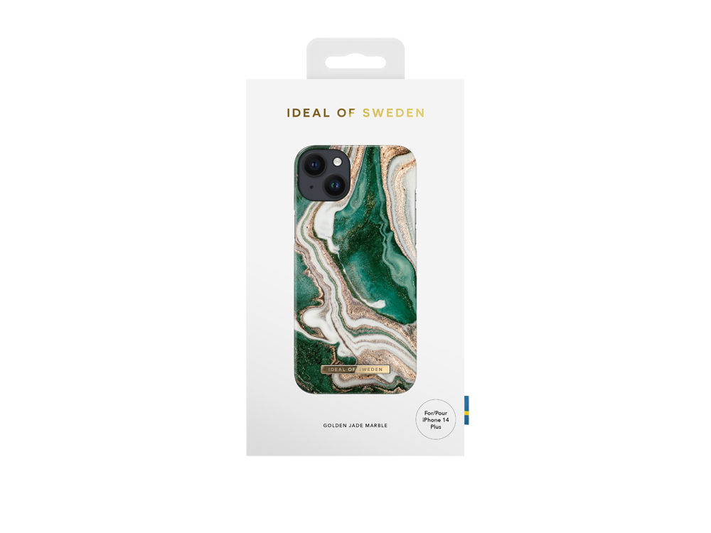Coque IDEAL OF SWEDEN pour iPhone 14 Plus - Modèle Golden Jade Marble