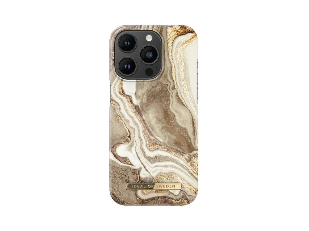 Coque IDEAL OF SWEDEN pour iPhone 14 Pro - Modèle Golden Sand Marble
