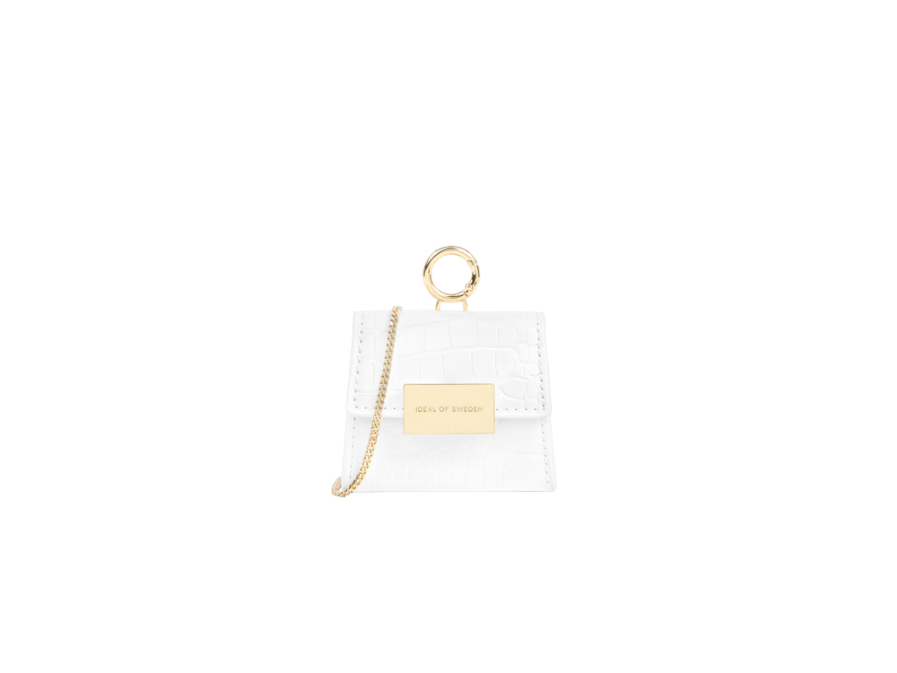 Mini sac IDEAL OF SWEDEN pour AirPods - Modèle Lilou - White Croco