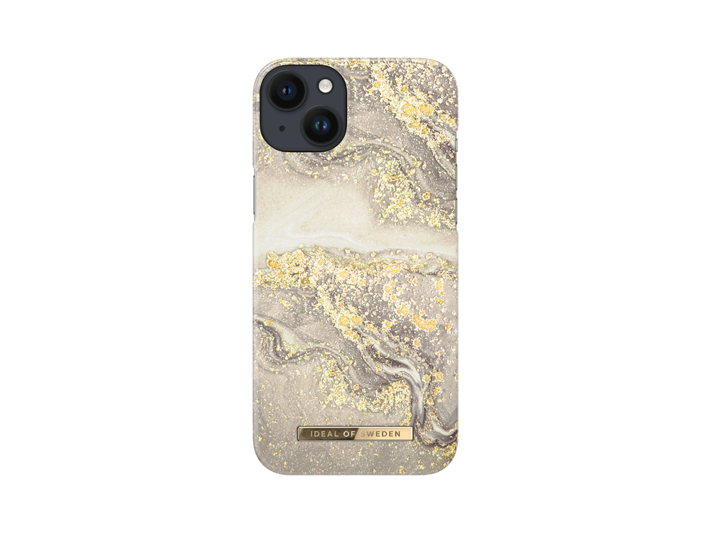 Coque IDEAL OF SWEDEN pour iPhone 14 Plus - Modèle Sparkle Greige Marble