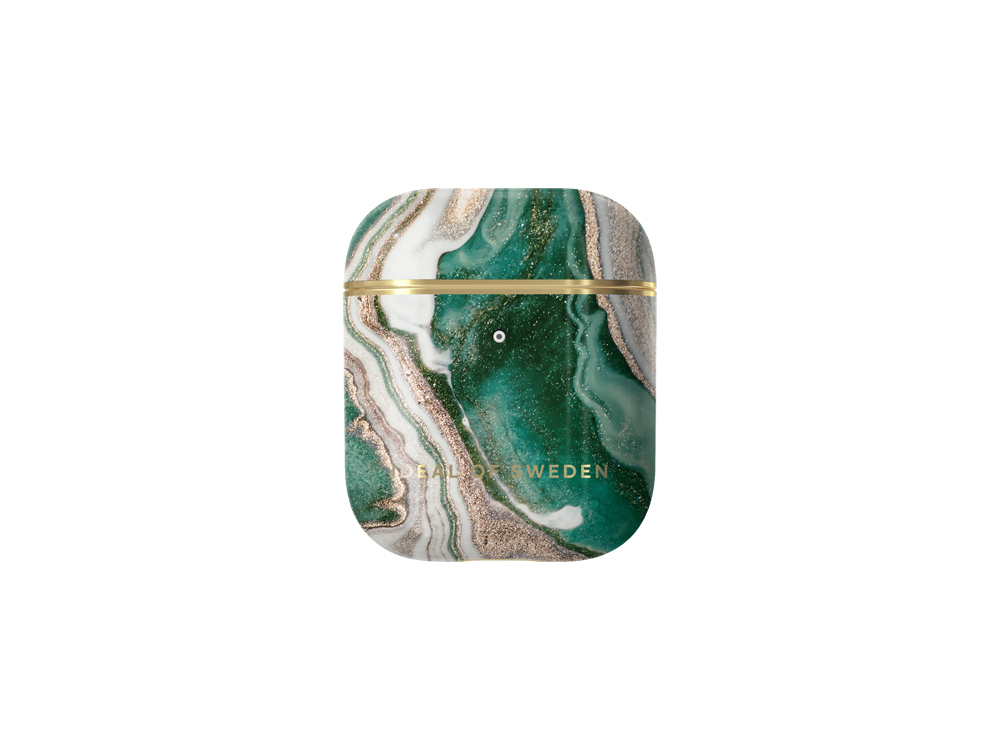 Coque IDEAL OF SWEDEN pour AirPods 1 et 2 - Modèle Golden Jade Marble