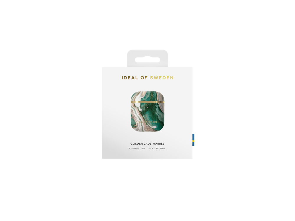 Coque IDEAL OF SWEDEN pour AirPods 1 et 2 - Modèle Golden Jade Marble
