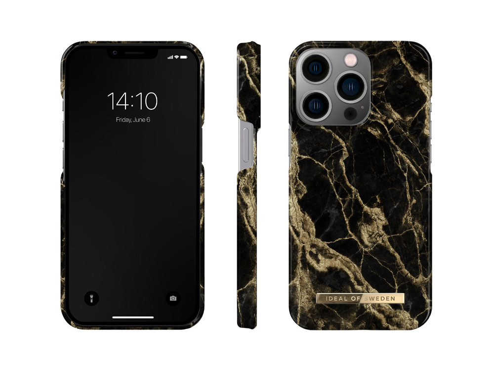 Coque IDEAL OF SWEDEN pour iPhone 13 Pro - Modèle Golden Smoke Marble