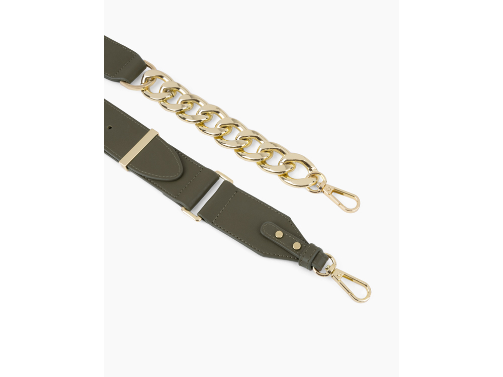 Sac IDEAL OF SWEDEN chaine bandoulière - Modèle Braided - Khaki