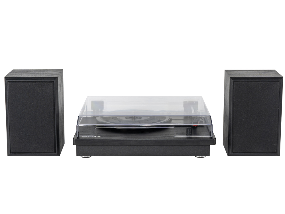 Platine vinyle Bolaris Bluetooth 10 W avec enceintes déportées - Modèle Phoenix - Coloris Noir