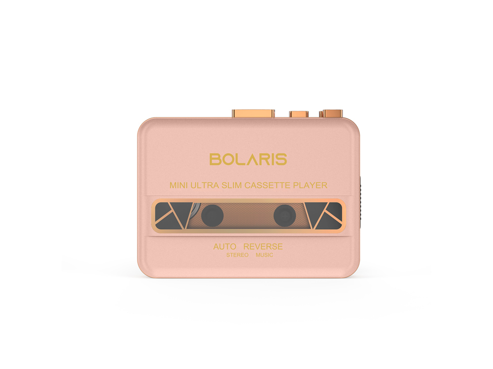 Baladeur cassettes Stéréo Auto-reverse Bolaris - Modèle Kobe - Rose