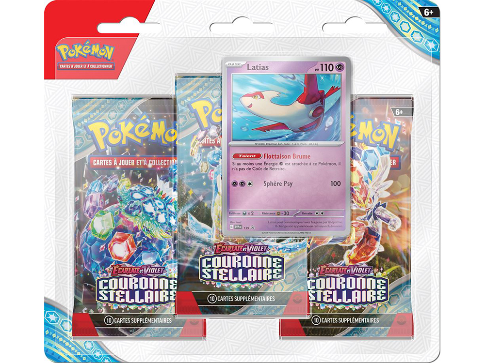 Pokémon - Blister de 3 Boosters Couronne Stellaire EV07