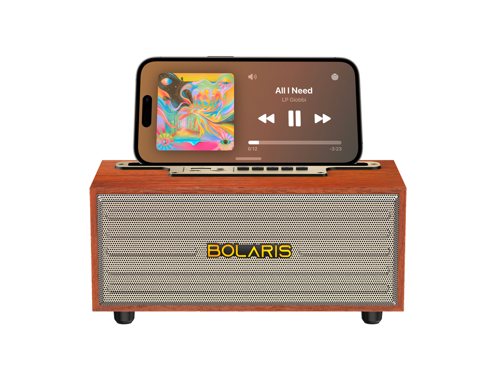 Enceinte Bolaris Bluetooth 5.0 8 W - Modèle Bronx - Coloris Merisier