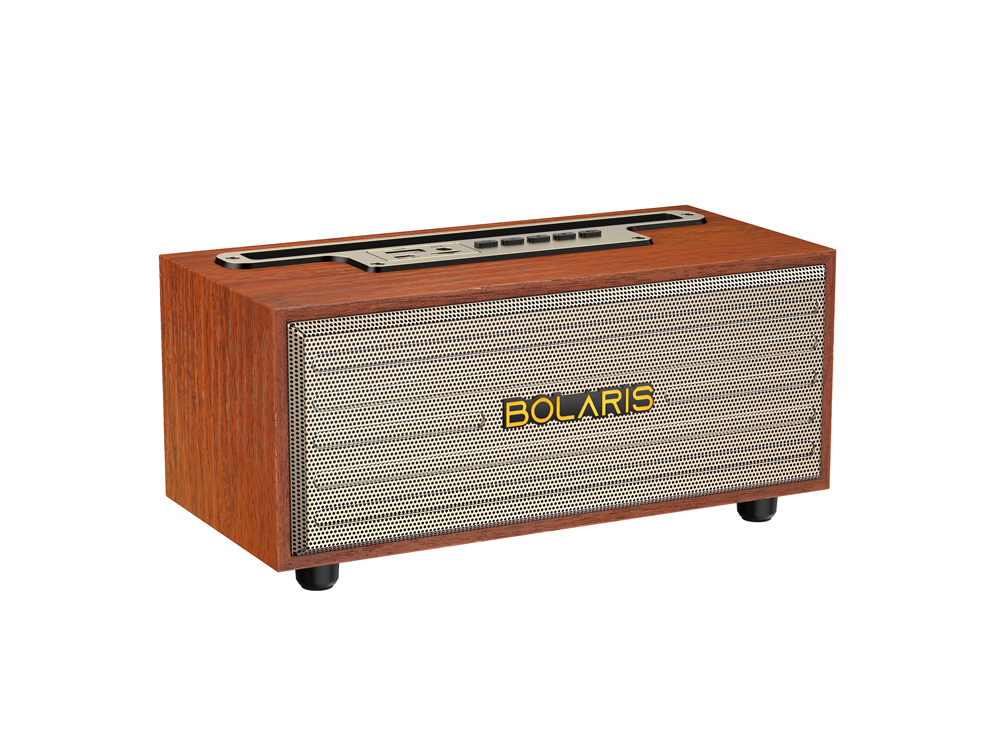 Enceinte Bolaris Bluetooth 5.0 8 W - Modèle Bronx - Coloris Merisier