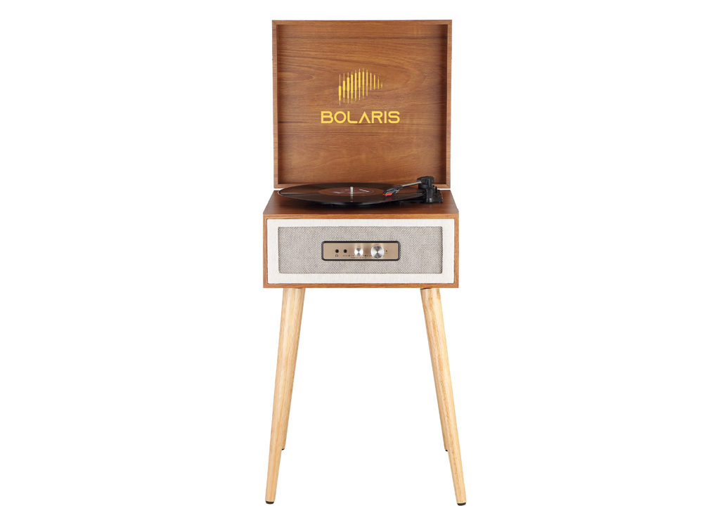 Platine vinyle Bluetooth 6 W en bois Bolaris - Modèle Harlem