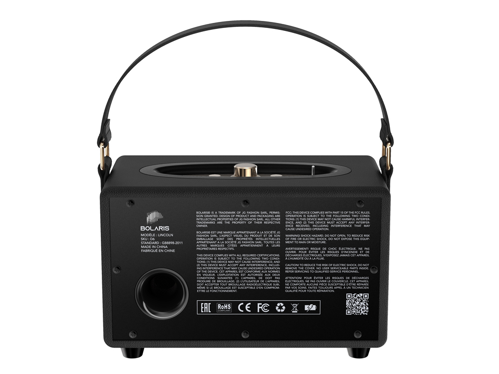 Enceinte Bluetooth 5.3 40 W Bolaris - Modèle Lincoln - Coloris Noir