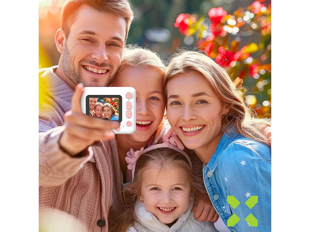 Appareil photo numérique enfant avec impression instantanée et accessoires - Modèle Instakid - Coloris Vert