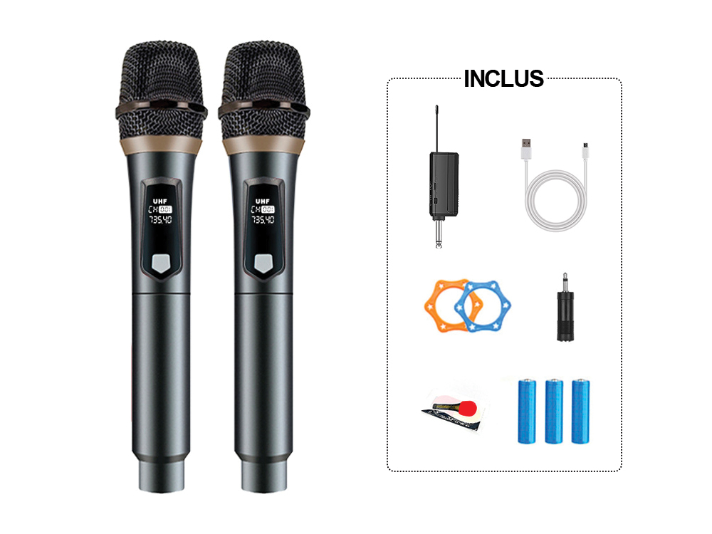 Microphones sans fil 192 KHz - Coloris Noir