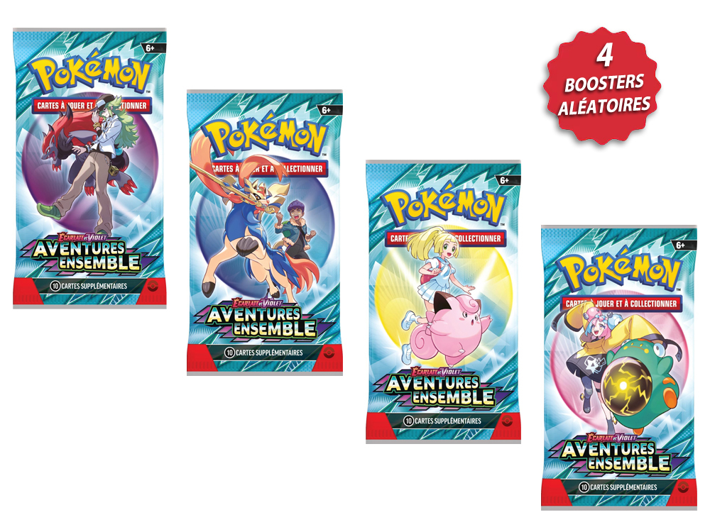 Pokémon - 4 Boosters Aventures Ensembles EV09