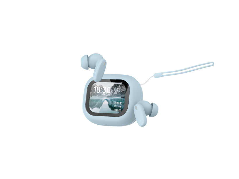 Écouteurs TWS Bolaris LCD Bluetooth 5.4 - Modèle Braga - Coloris Bleu