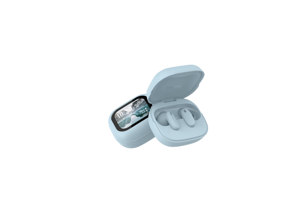 Écouteurs TWS Bolaris LCD Bluetooth 5.4 - Modèle Braga - Coloris Bleu