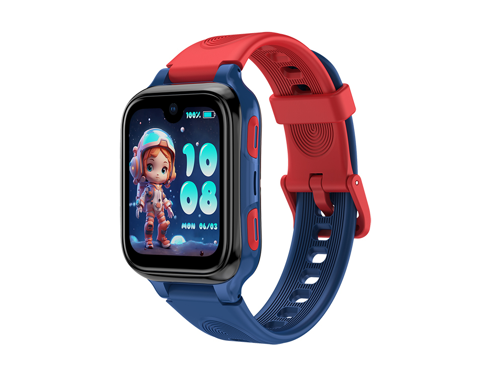 Montre connectée enfant 4G GPS LAGENIO AMOLED 8 GB - Coloris Bleu / Rouge