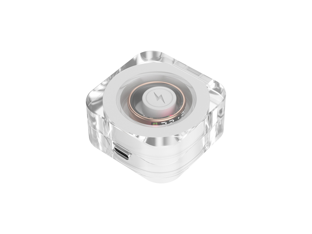 Bague connectée Mogie.avec écrin - Modèle Saturn - Coloris Or rose - Taille 12