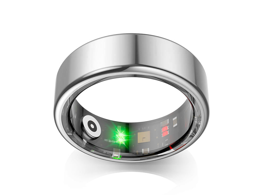 Bague connectée Mogie.avec étui - Modèle Titan - Coloris Argent - Taille 8