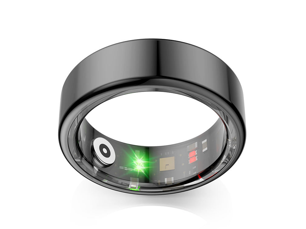 Bague connectée Mogie.avec étui - Modèle Titan - Coloris Noir - Taille 10