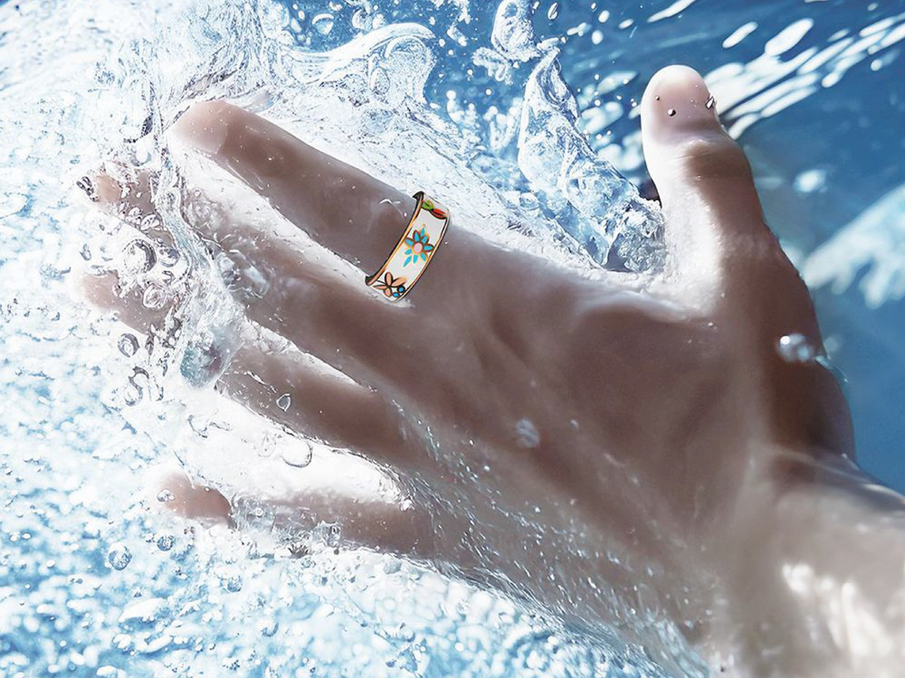 Bague connectée Mogie.avec écrin - Modèle Phoenix - Coloris Or Rose - Taille 10