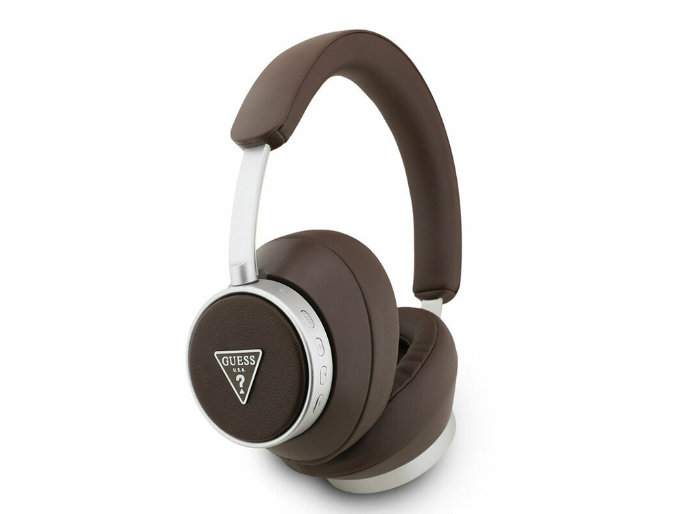 Casque Bluetooth 5.4 ENC Guess Saffiano - Marron