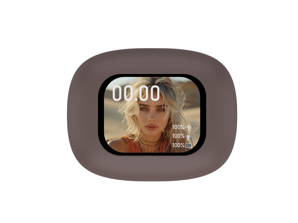 Écouteurs TWS Bolaris LCD Bluetooth 5.4 - Modèle Madrid - Coloris Café